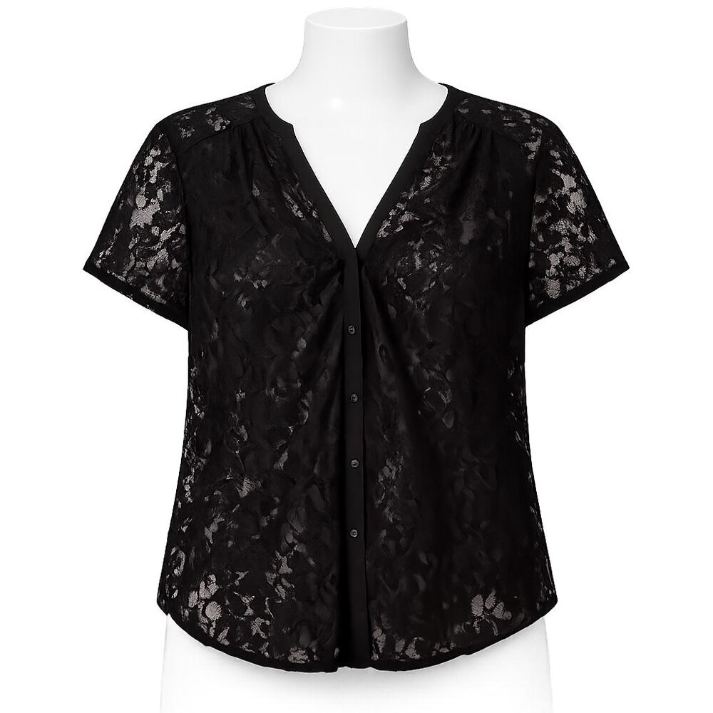 Torrid Harper Lace Short Sleeve Blouse - Size 4X